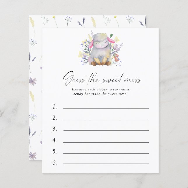 Gissa det  babyvisaren - lamm (Fram/baksida)