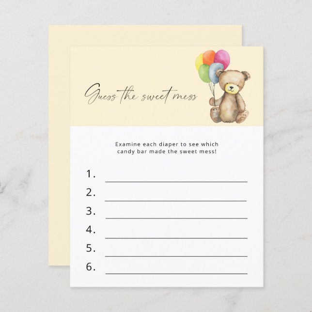 Gissa det  babyvisarens spel - Björn (Fram/baksida)