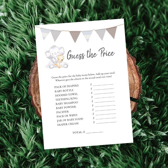 Gissa det Prisa spelets moderna Baby-elefantkort Program (Skapare uppladdad)