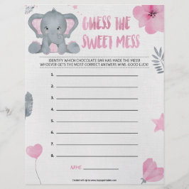 Gissa det svenska  [Baby Elephant [Rosa] Brevhuvud
