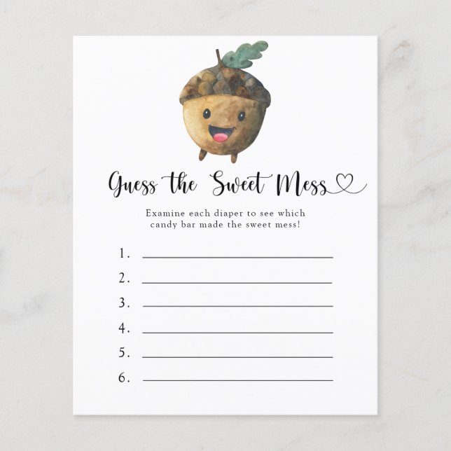 Gissa det svenska  spelet - Cute acorn (Framsida)