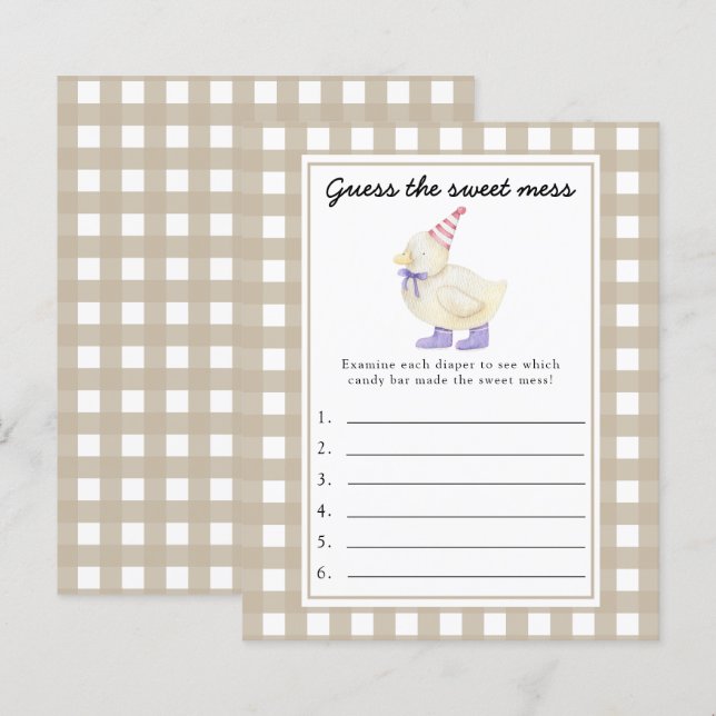 Gissa det svenska  spelet - lilla anka (Fram/baksida)