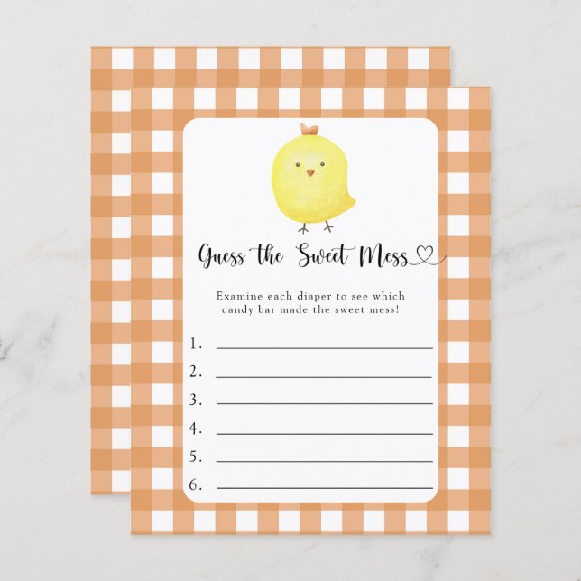 Gissa det svenska  spelet - lilla kyckling (Fram/baksida)