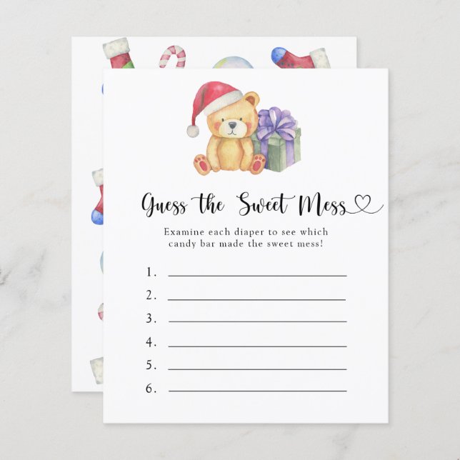 Gissa det svenska  spelet - Vinterbjörn (Fram/baksida)