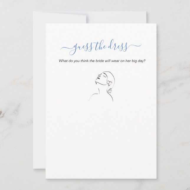 Gissa Dress Mediterranean Möhippa Game Inbjudningar (Framsida)