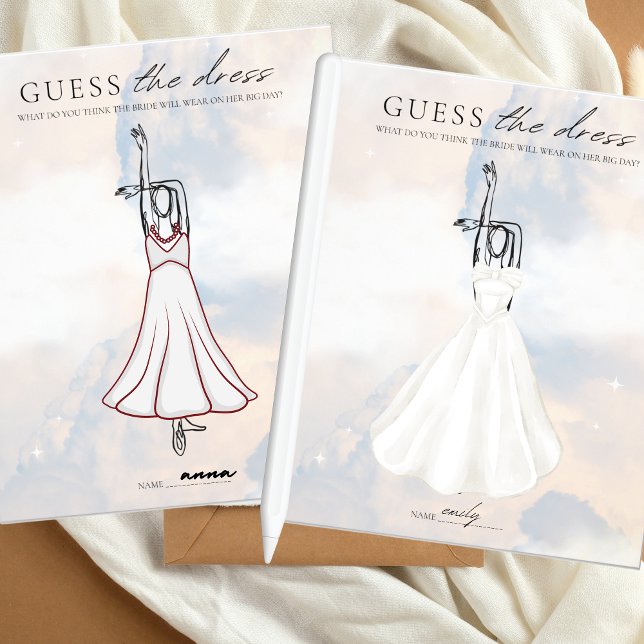 Gissa Dress Möhippa Game Cloud 9 Flygblad (guess the dress)