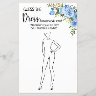 Gissa Dress-Möhippans tvåspråkiga spelkort Flygblad