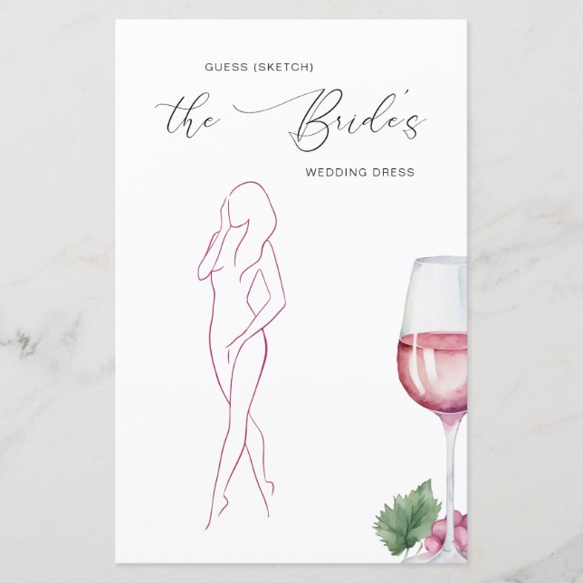 Gissa Dress Vino före Vows Möhippa Game (Framsida)