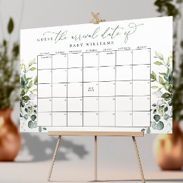 Gissa förfallodatum Kalender Eucalyptus Greenery Poster