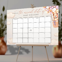 Gissa Förfallodatum Kalender Lavendelbär Poster