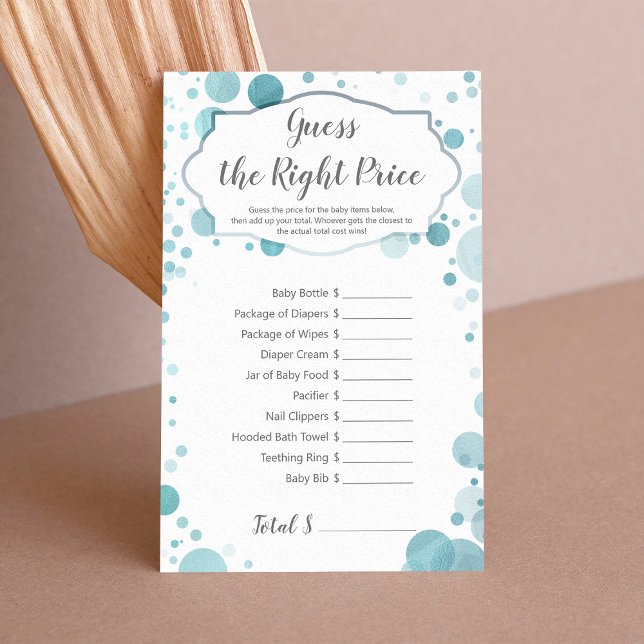 Gissa höger pris, blått Pojke-spel för spel (Skapare uppladdad)