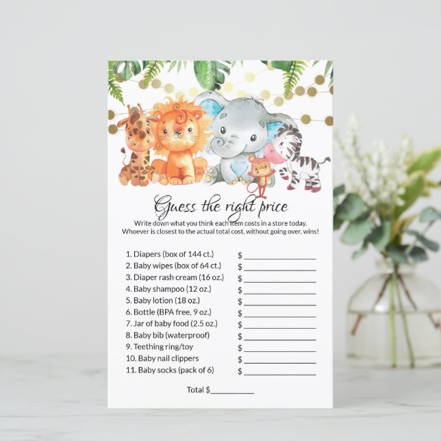 Gissa högernas prisa babyvisningsspel (Stående Fram)