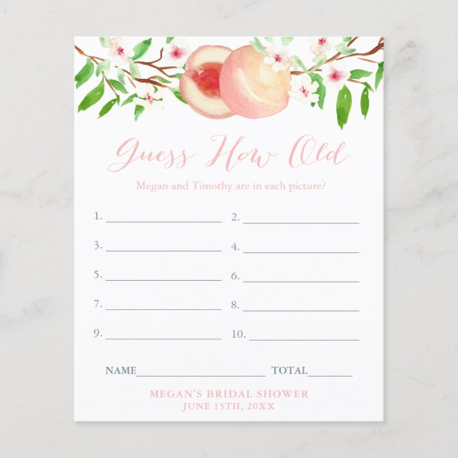 Gissa hur gammal Bride är i Möhippan Foto Flygblad (Framsidan)