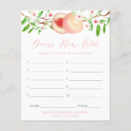 Gissa hur gammal bruden är på foto Bröllopsduschsp Flygblad