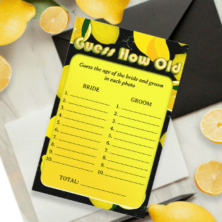 Gissa hur gammal Lemon Black var i Bride & Groom Flygblad