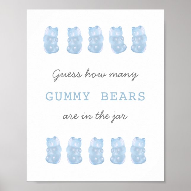 Gissa hur många Baby blue spelsignaler som bär på  Poster (Framsidan)