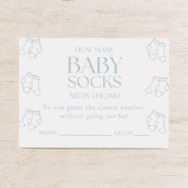 Gissa hur många babysockor Baby Boy Baby Shower-sp Tilläggskort