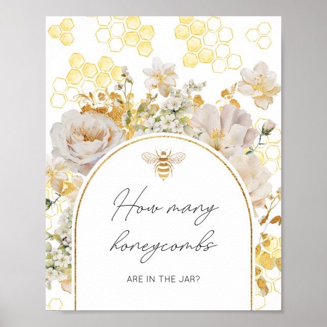 Gissa hur många bikakor som finns i burken poster (Framsidan)