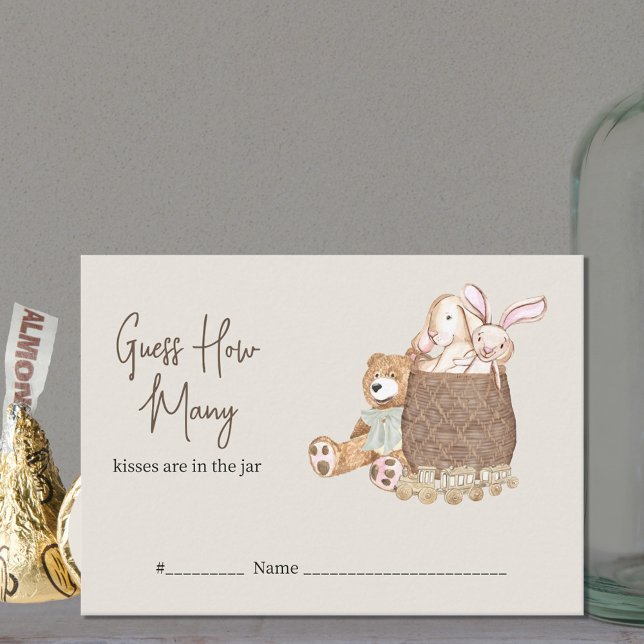 Gissa hur många Boho Nursery Baby Shower-spel som  Tilläggskort (Skapare uppladdad)