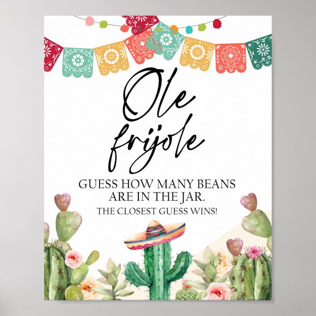 Gissa hur många bönor Ole Frijole duschspel Poster (Framsidan)