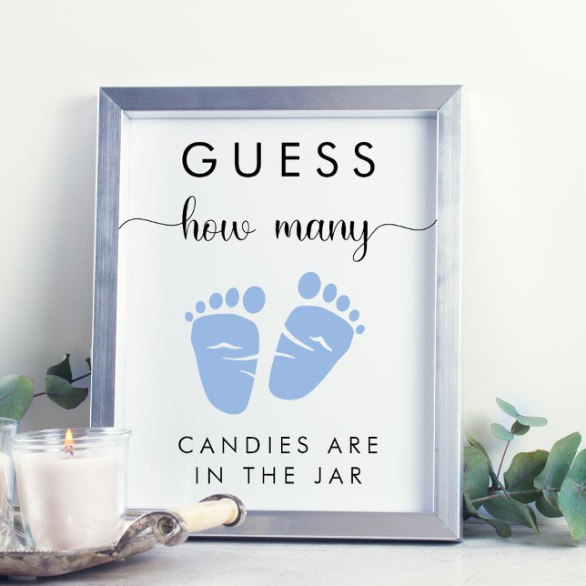 Gissa hur många Candies Pojke Shower Game Poster (Skapare uppladdad)