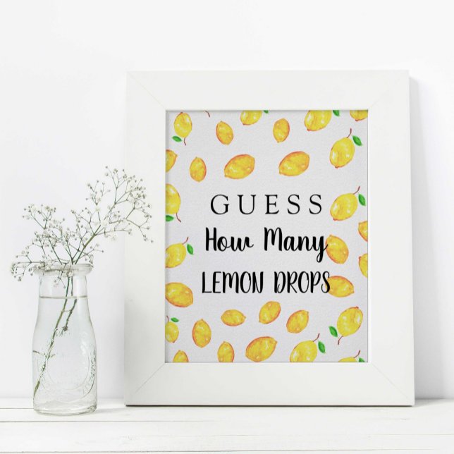 Gissa Hur Många Citron Droppar Bröllopsfest Poster (Skapare uppladdad)