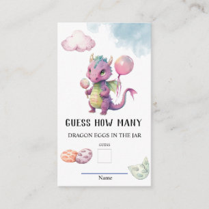 Gissa hur många dragon Ägg, babyskor, spel Tilläggskort