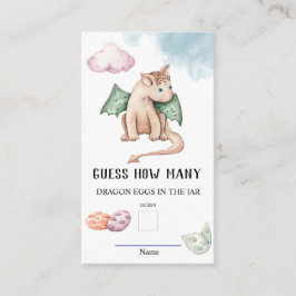 Gissa hur många drakägg - Baby Shower Lek Tilläggskort