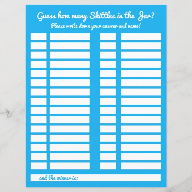 Gissa hur många godis i Burk babyloggen (Framsida)