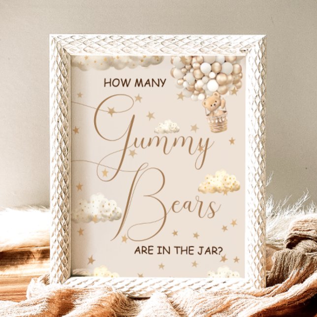 Gissa hur många gummibjörnar Baby Shower-lek Poster (Skapare uppladdad)