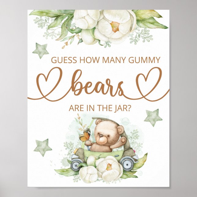 Gissa hur många gummibjörnar som poster (Framsidan)