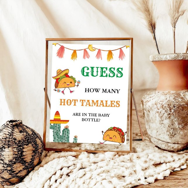 Gissa hur många Hetter Tamales Fiesta Baby Shower Poster (Skapare uppladdad)