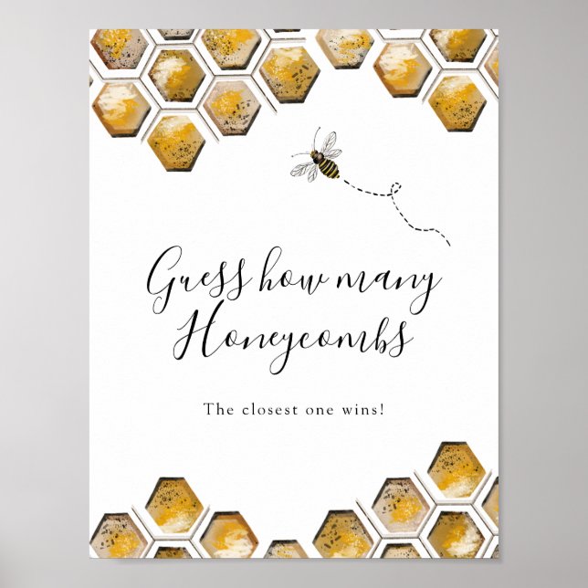 Gissa hur många honeycombi-spel som spelas upp poster (Framsidan)