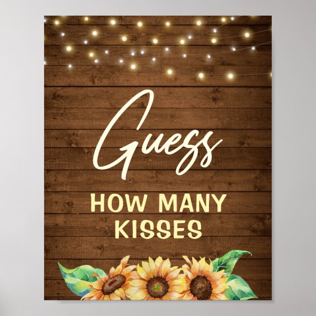 Gissa hur många jordnötter Kisses Candies Solros Poster (Framsidan)
