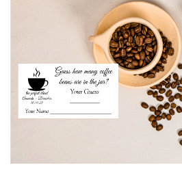 Gissa hur många kaffebönor Bröllop födelsedagsfest Tilläggskort