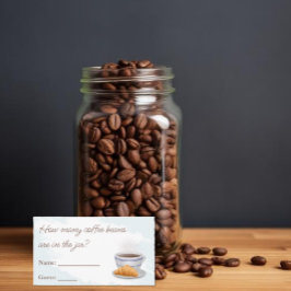 Gissa hur många kaffebönor Bröllopsdusch Tilläggskort