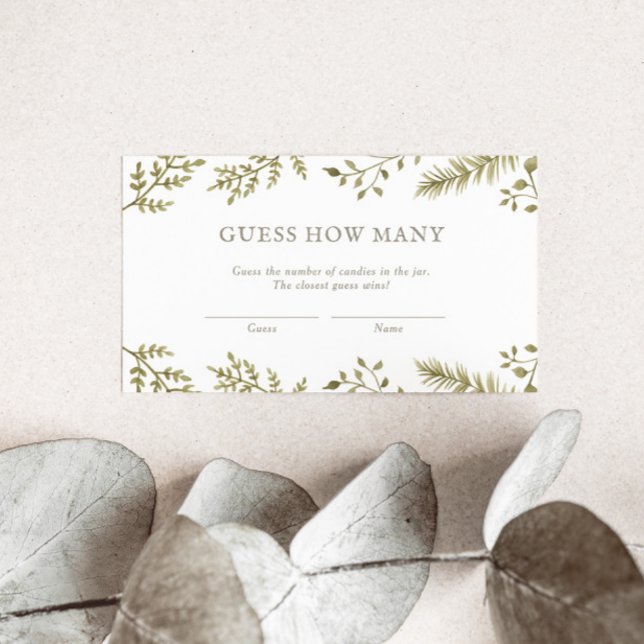 Gissa hur många kanariska trädbabybabyskor som spe tilläggskort (Skapare uppladdad)