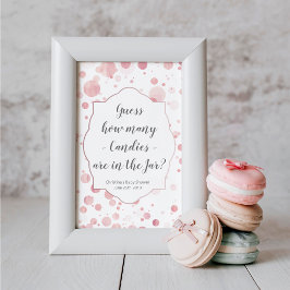 Gissa hur många kanter som har Rosa Dots Baby Sho Poster