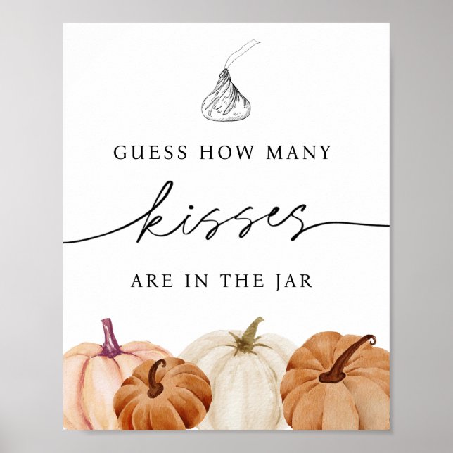Gissa hur många Kisses är i Burk Pumpkin Poster (Framsidan)