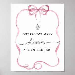Gissa hur många Kisses är i Burk Rosa Bow Poster