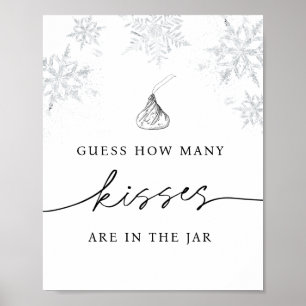 Gissa hur många Kisses är i Burk Snowflake Poster