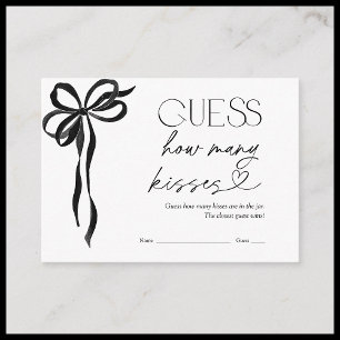 Gissa hur många Kisses Black Bow-Möhippor som spel Tilläggskort