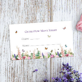 Gissa hur många Kisses Blommigt Butterfly-spel Tilläggskort
