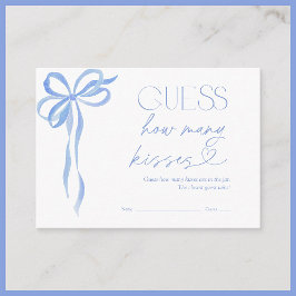 Gissa hur många Kisses Blue Bow Möhippa Game Tilläggskort