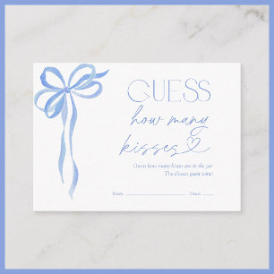Gissa hur många Kisses Blue Bow Möhippa Game Tilläggskort