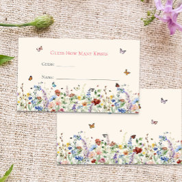 Gissa hur många Kisses | Bohemian Wildblommor Tilläggskort