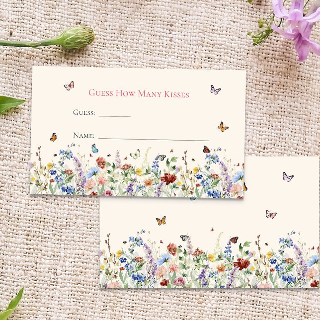 Gissa hur många Kisses | Bohemian Wildblommor Tilläggskort (Skapare uppladdad)