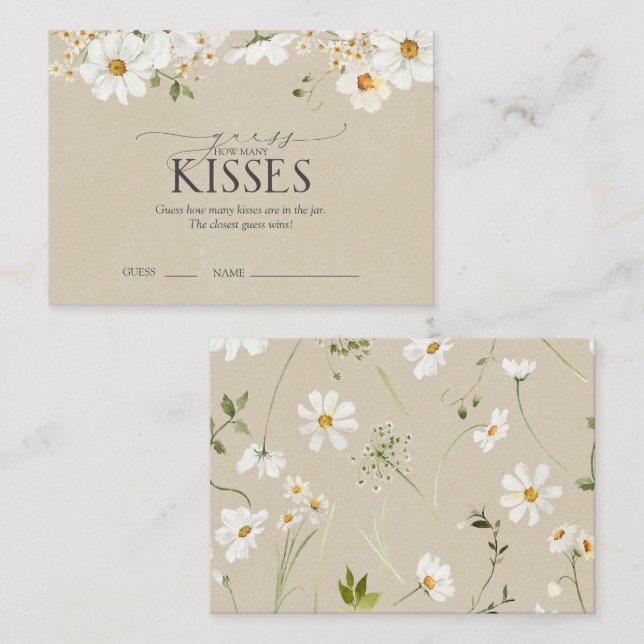 Gissa hur många Kisses Daisy Möhippa-spel Tilläggskort (Fram/baksida)