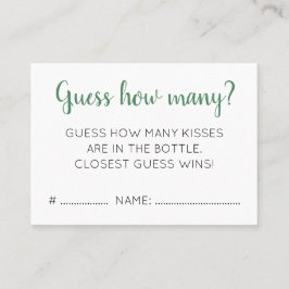 Gissa hur många Kisses Lemon Möhippa-spel Visitkort