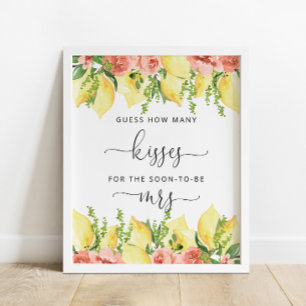 Gissa hur många Kisses Lemons-Blommigt som visar s Poster
